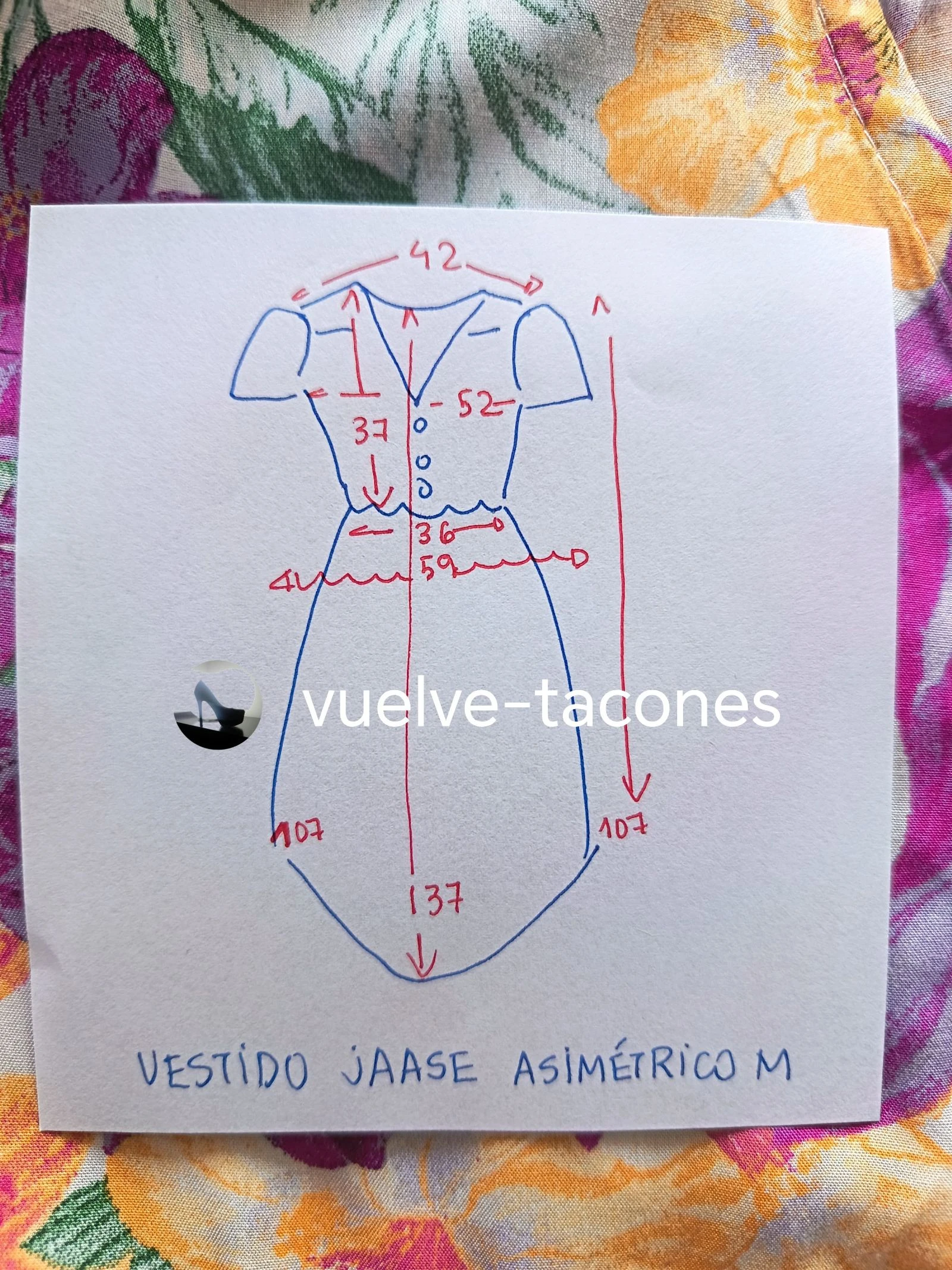 Asymmetrische bloemenjurk ♡ JAASE * maat M – photo 20